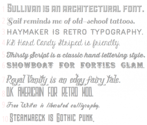 fave fonts